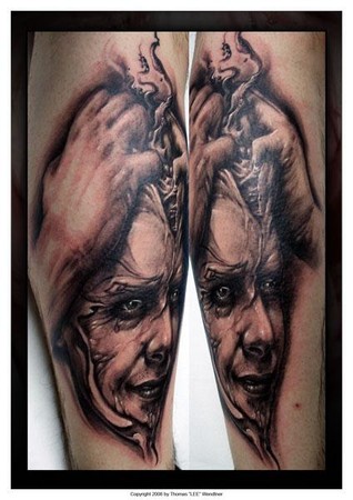 Tommy Lee Wendtner - brain splitting tattoo