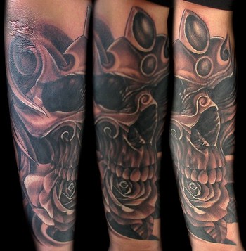 skull tattoo arm. skull tattoo arm.