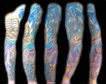 Tattoos - Biker tattoos - Religious Sleeve