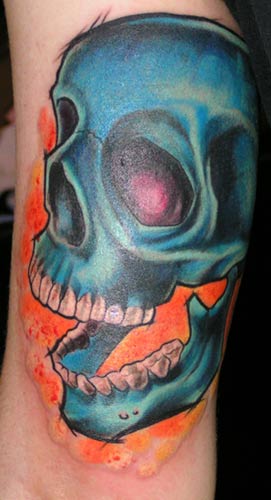 Tattoos - Skull Tattoo - 20600