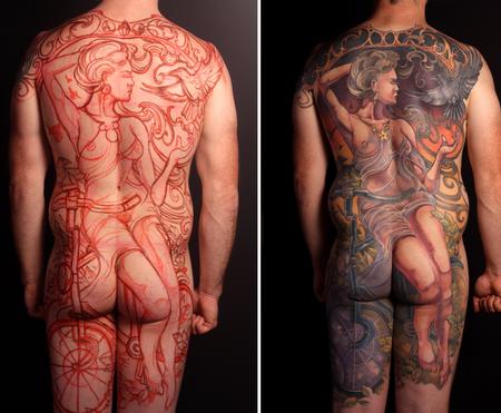 Gabriel Tenneson - Freehand Nouveau Cycling Backpiece