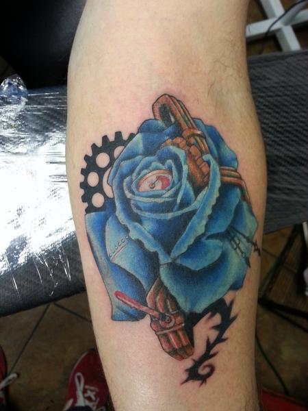 Tattoos - steam punk rose - 98690
