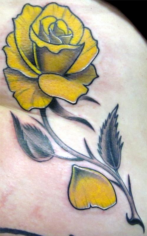 yellow rose by trent edwards tattoonow yellow rose by trent edwards tattoonow