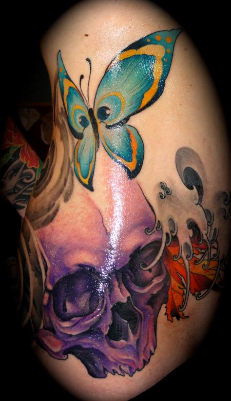 Ben Merrell - butterfly skull