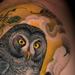 great grey owl and oak Tattoo Thumbnail