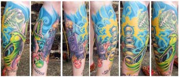 Tattoos - Bez - Bride of Frankenstein sleeve