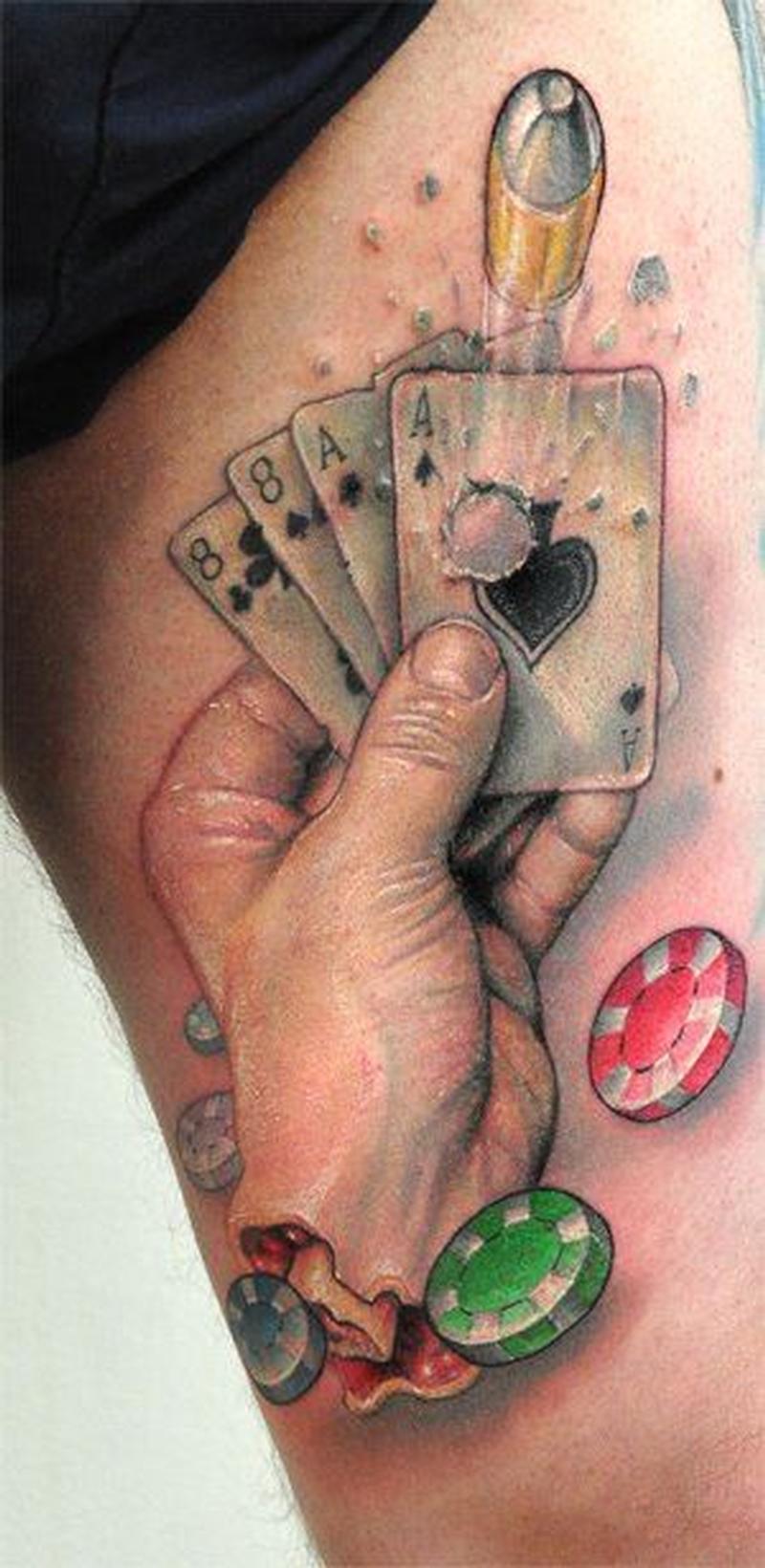 dead mans hand tattoo by bez tattoonow dead mans hand tattoo by bez tattoonow