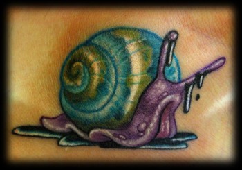 Kelly Doty - Oily Snail charity tattoo