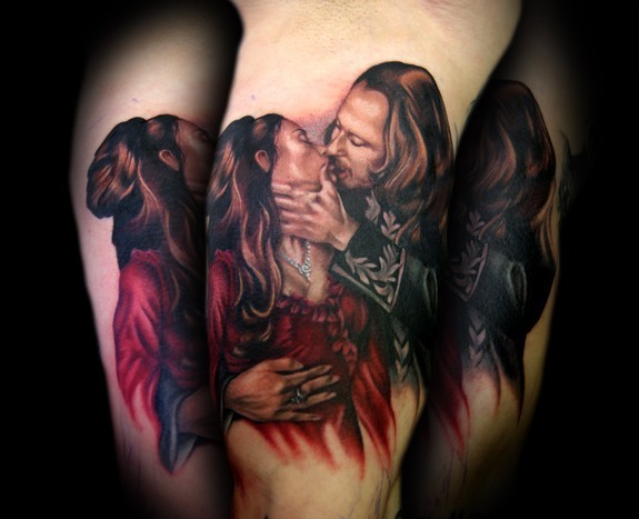 Kelly Doty - Vlad and Mina from Bram Stokers Dracula tattoo