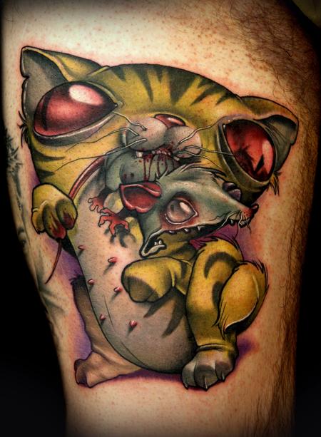 Kelly Doty - Cat nipples tattoo