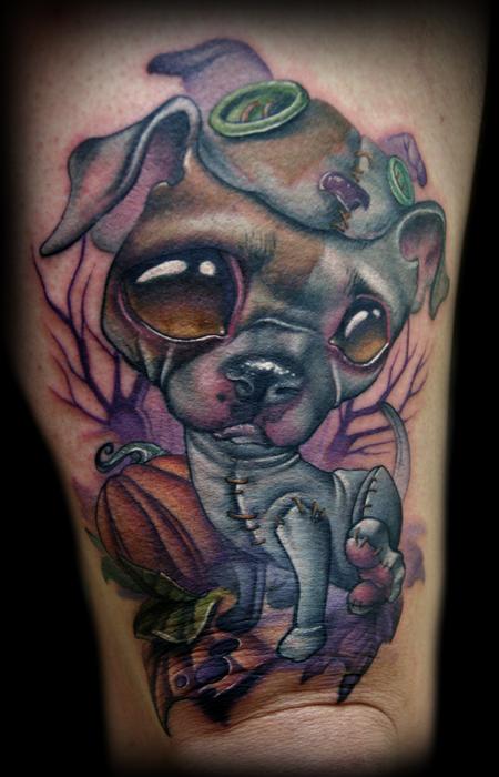 Kelly Doty - Dog in Dog Costume tattoo