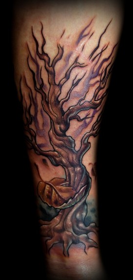 Kelly Doty - Dead Tree tattoo