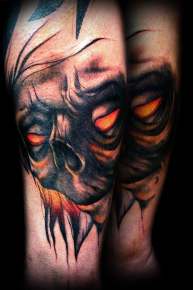 Kelly Doty - Tormented Demon tattoo