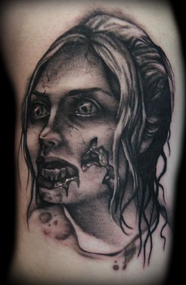 zombie tattoo. Lady Zombie tattoo