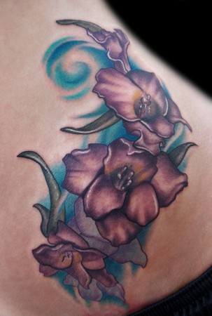 Kelly Doty - Gladiola tattoo