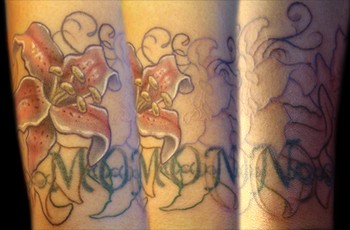 Kelly Doty - Lily Flower Coverup tattoo *Progress Shot*