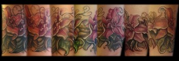 Kelly Doty - Lily Flower Coverup tattoo