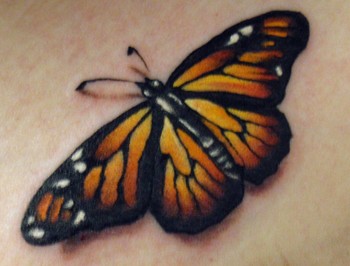3d monarch butterfly tattoo