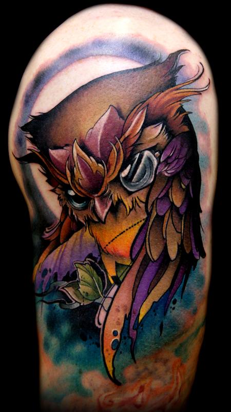 Kelly Doty - Autumn Owl tattoo