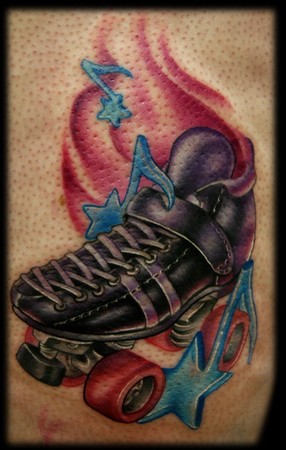 Kelly Doty - Roller Derby Skate tattoo