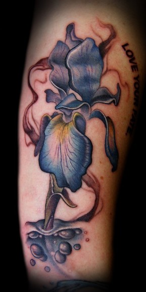 Kelly Doty Siberian Iris tattoo Large Image Leave Comment