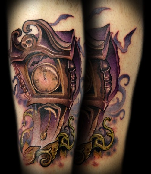 Kelly Doty Spooky Grandfather Clock tattoo Large Image Leave Comment