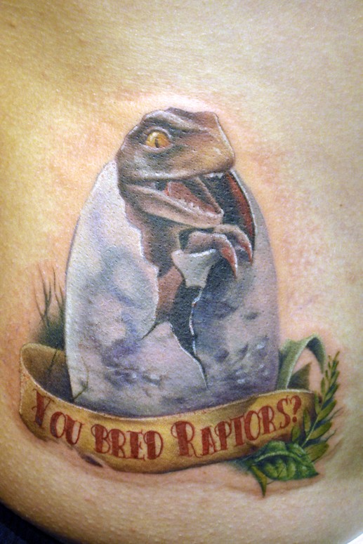 baby raptor hatching tattoo by kelly doty tattoonow baby raptor hatching tattoo by kelly doty tattoonow