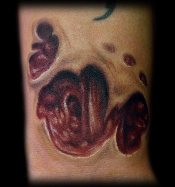 zombie bite tattoo by kelly doty tattoos zombie bite tattoo by kelly doty tattoos