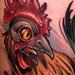 Tattoos - Rooster in the Rain tattoo - 70145