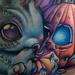 Zombie Bunny vs Pumpkin tattoo Tattoo Thumbnail