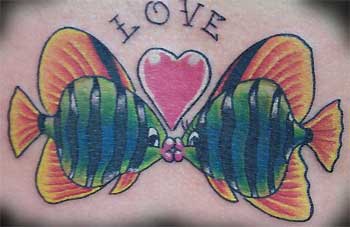 Tattoos - Memorial tattoos - Love Fish