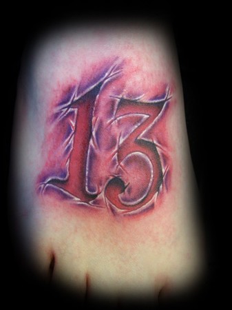 Comments Lucky 13 on the right foot Eli Williams lucky 13 tattoo