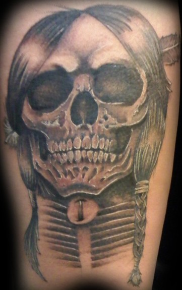 Comments skull tattoos Indian tattoos black and gray tattoos tattoos by