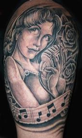 Looking for unique Mario Bell Tattoos?  Musical Girl
