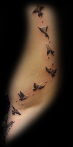 black bird tattoo. Comments: Bird tattoo. lack
