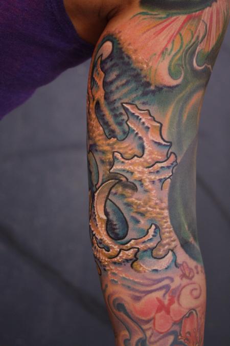 Ty McEwen -  Coral bio organic color tattoo