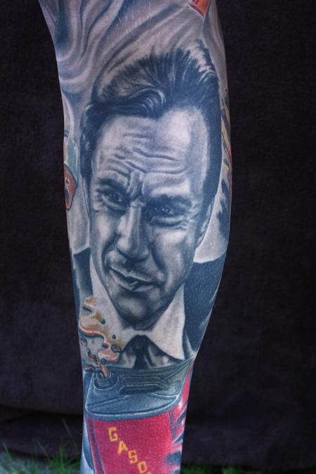 Tattoos Tattoos Sleeve black and grey portrait tattoo