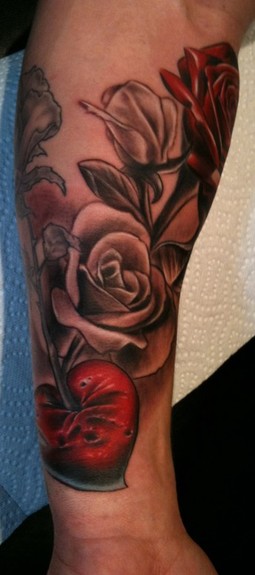 Ty McEwen rose tattoo