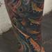 Tattoos - color bio organic leg tattoo - 58387