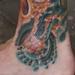 Tattoos - color bio leg tattoo - 58391