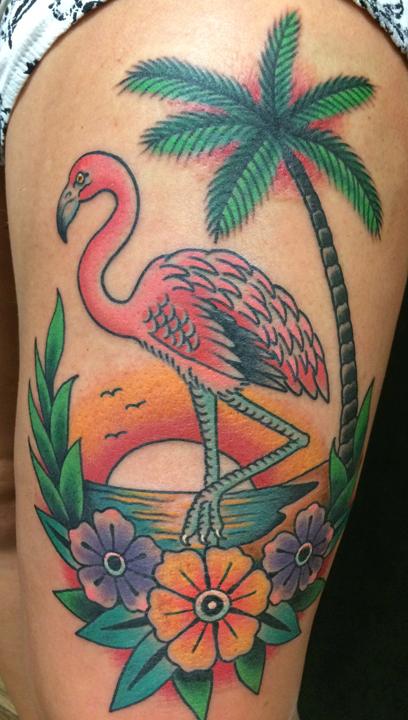 Skyler Del Drago - Flamingo Beach Scene