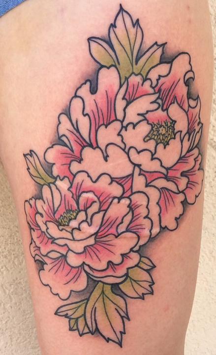 Tattoos - Peony Flower Tattoo - 125370