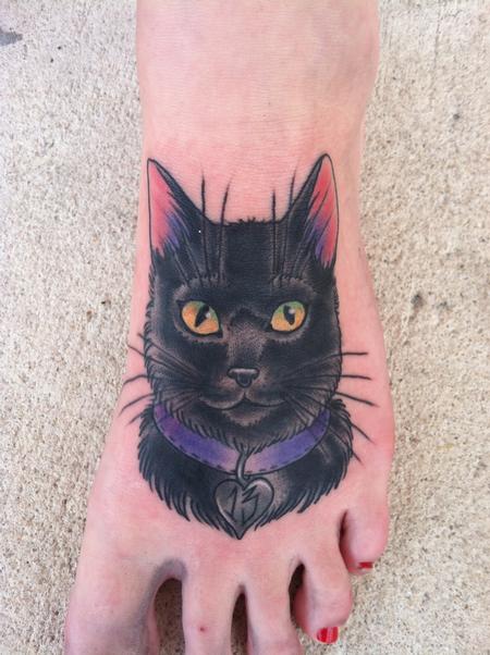 Dan Berk - Black Cat Color Tattoo