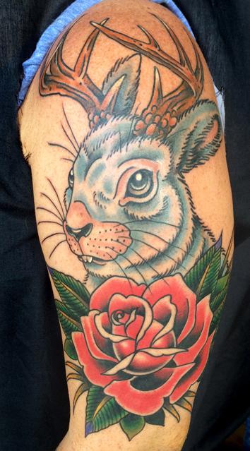 Skyler Del Drago - Jackalope with Rose