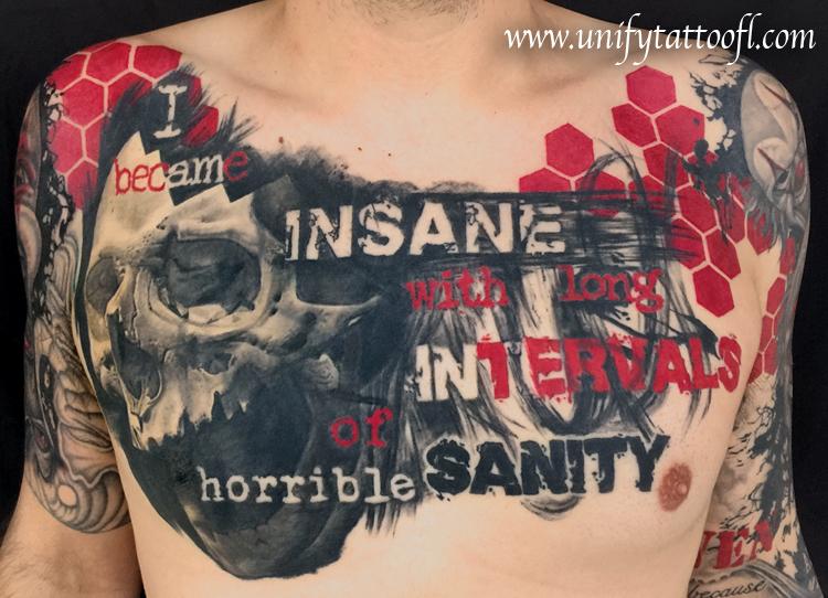 trash polka skull by pepper tattoonow trash polka skull by pepper tattoonow