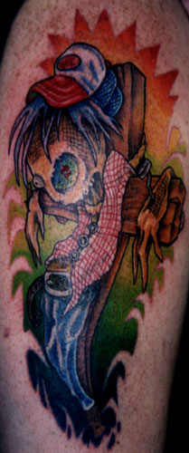 Tattoos - Becky Morton - ScareCrow Tattoo Arm