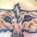 tattoo galleries/ - Wolf in Hawk Silhouette Tattoo - 7341