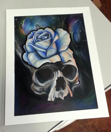 Tattoos - Skull rose prisma color on arches - 93527