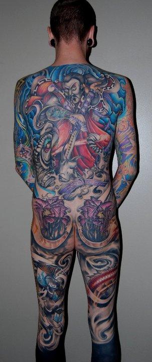 Tattoos - Asian Inspired Backpiece Tattoo - 63170