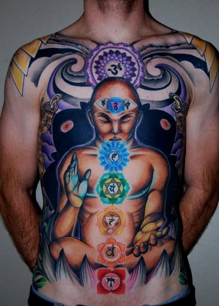 Tattoos - Chakras Torso Tattoo - 63171